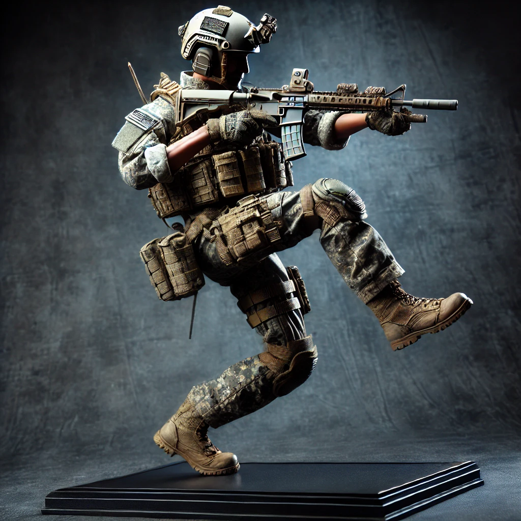 Une figurine d'action articulée imprimée en 3D