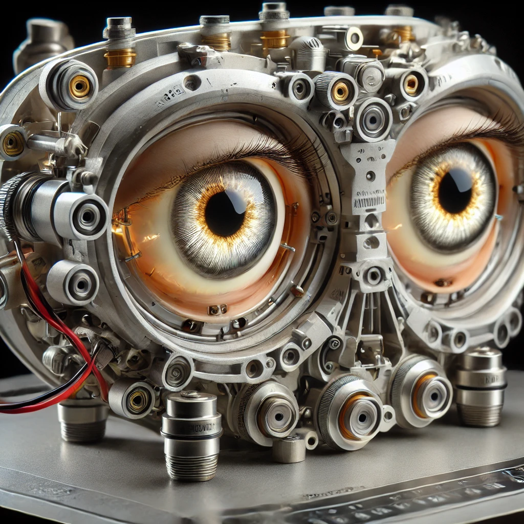 Une paire d'yeux animatroniques imprimée en 3D