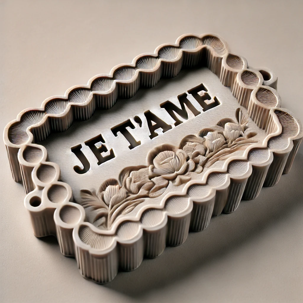Un cutter à biscuits rectangulaire imprimé en 3D