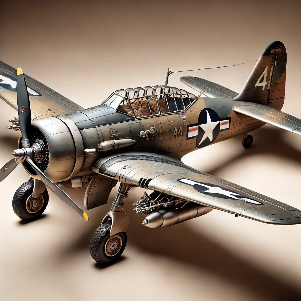 Avion vintage en modèle réduit détaillé.