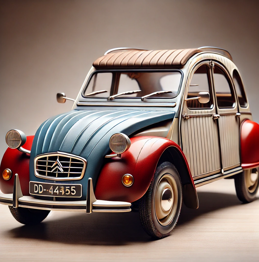 Voiture rétro Citroën colorée
